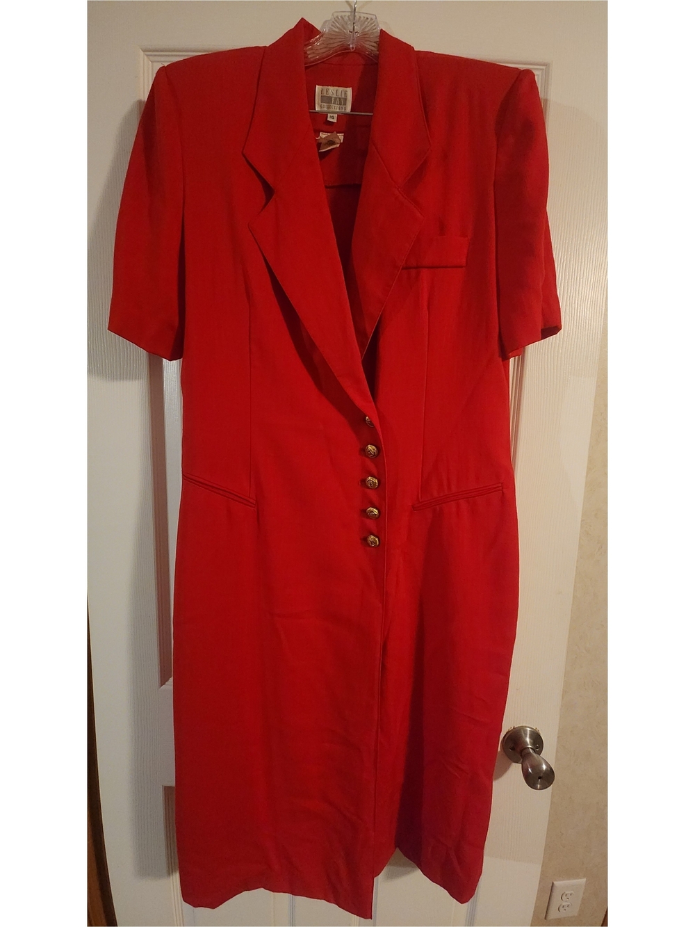 Leslie Fay Vibrant Red Vintage Dress